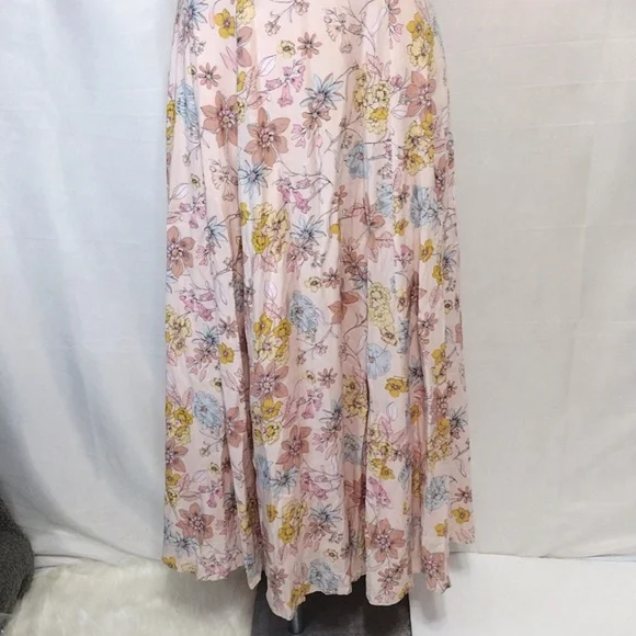 Lulus NWT Floral Print Puff Sleeves Crisscross Open Back Maxi Dress XS - Picture 7 of 15